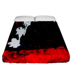 Grunge Abstract In Dark Fitted Sheet (king Size) by Simbadda