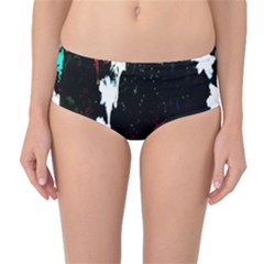 Grunge Abstract In Dark Mid-waist Bikini Bottoms by Simbadda