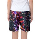 Lit Christmas Trees Prelit Creating A Colorful Pattern Women s Basketball Shorts View2