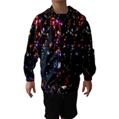 Lit Christmas Trees Prelit Creating A Colorful Pattern Hooded Wind Breaker (kids)