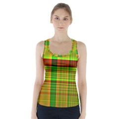 Multicoloured Background Pattern Racer Back Sports Top by Simbadda