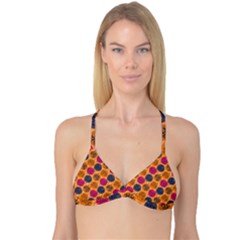 Colorful Trees Background Pattern Reversible Tri Bikini Top by Simbadda