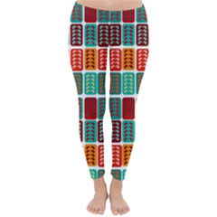 Bricks Abstract Seamless Pattern Classic Winter Leggings by Simbadda