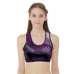 Evil Moon Dark Background With An Abstract Moonlit Landscape Sports Bra With Border by Simbadda