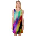 Colorful Abstract Paint Splats Background Sleeveless Satin Nightdress View1