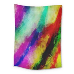 Colorful Abstract Paint Splats Background Medium Tapestry by Simbadda