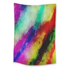 Colorful Abstract Paint Splats Background Large Tapestry