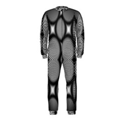 Mirror Of Black And White Fractal Texture Onepiece Jumpsuit (kids) by Simbadda