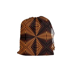 Fractal Pattern Of Fire Color Drawstring Pouches (medium)  by Simbadda