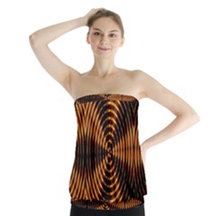 Fractal Pattern Of Fire Color Strapless Top by Simbadda