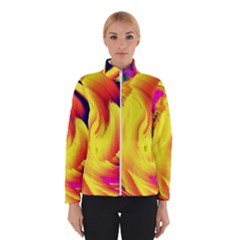 Stormy Yellow Wave Abstract Paintwork Winterwear by Simbadda