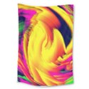 Stormy Yellow Wave Abstract Paintwork Large Tapestry View1