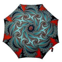 Digital Fractal Pattern Hook Handle Umbrellas (large) by Simbadda