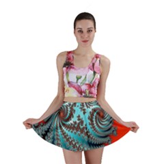 Digital Fractal Pattern Mini Skirt by Simbadda