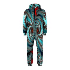 Digital Fractal Pattern Hooded Jumpsuit (kids) by Simbadda