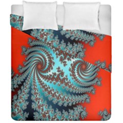 Digital Fractal Pattern Duvet Cover Double Side (california King Size) by Simbadda