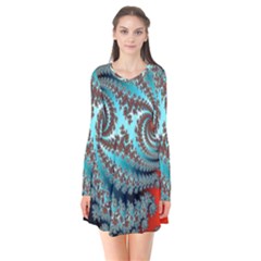 Digital Fractal Pattern Flare Dress by Simbadda