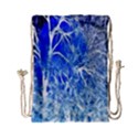 Winter Blue Moon Fractal Forest Background Drawstring Bag (Small) View2