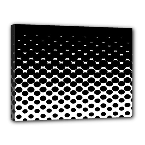 Halftone Gradient Pattern Canvas 16  X 12  by Simbadda