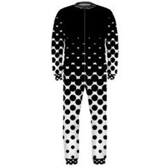 Halftone Gradient Pattern Onepiece Jumpsuit (men)  by Simbadda