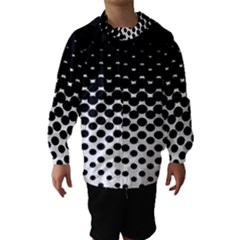 Halftone Gradient Pattern Hooded Wind Breaker (kids) by Simbadda