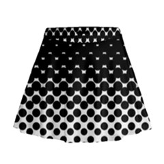 Halftone Gradient Pattern Mini Flare Skirt by Simbadda