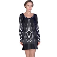 Abstract Pigs Triangle Long Sleeve Nightdress by Simbadda