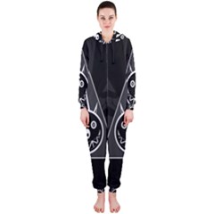 Abstract Pigs Triangle Hooded Jumpsuit (ladies)  by Simbadda