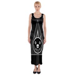 Abstract Pigs Triangle Fitted Maxi Dress by Simbadda