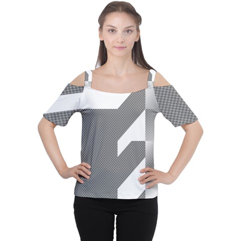 Gradient Base Women s Cutout Shoulder Tee by Simbadda