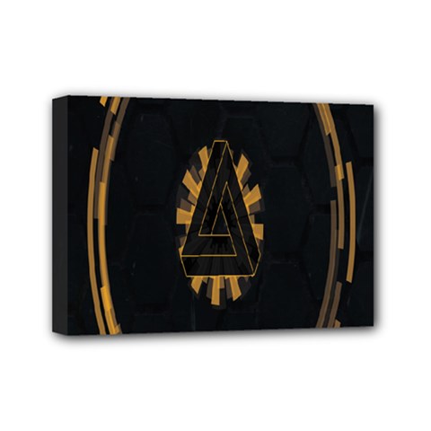 Geometry Interfaces Deus Ex Human Revolution Deus Ex Penrose Triangle Mini Canvas 7  X 5  by Simbadda