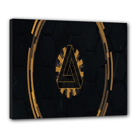 Geometry Interfaces Deus Ex Human Revolution Deus Ex Penrose Triangle Canvas 20  X 16  by Simbadda