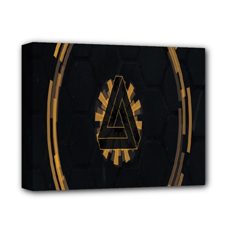 Geometry Interfaces Deus Ex Human Revolution Deus Ex Penrose Triangle Deluxe Canvas 14  X 11  by Simbadda