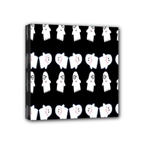 Cute Ghost Pattern Mini Canvas 4  X 4  by Simbadda