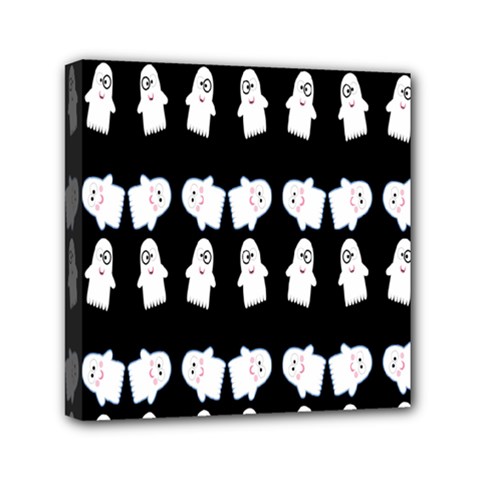 Cute Ghost Pattern Mini Canvas 6  X 6  by Simbadda