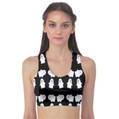 Cute Ghost Pattern Sports Bra by Simbadda