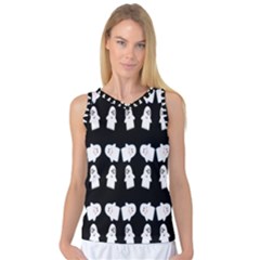 Cute Ghost Pattern Women s Basketball Tank Top by Simbadda