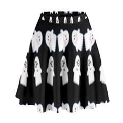 Cute Ghost Pattern High Waist Skirt by Simbadda