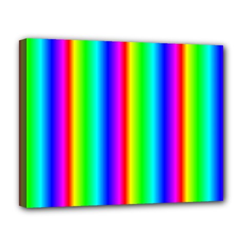 Rainbow Gradient Canvas 14  X 11  by Simbadda