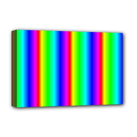 Rainbow Gradient Deluxe Canvas 18  X 12   by Simbadda