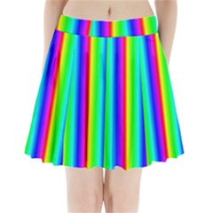 Rainbow Gradient Pleated Mini Skirt by Simbadda