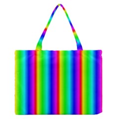 Rainbow Gradient Medium Zipper Tote Bag by Simbadda