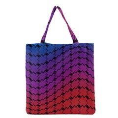 Colorful Red & Blue Gradient Background Grocery Tote Bag by Simbadda