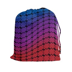 Colorful Red & Blue Gradient Background Drawstring Pouches (xxl) by Simbadda