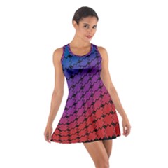 Colorful Red & Blue Gradient Background Cotton Racerback Dress by Simbadda