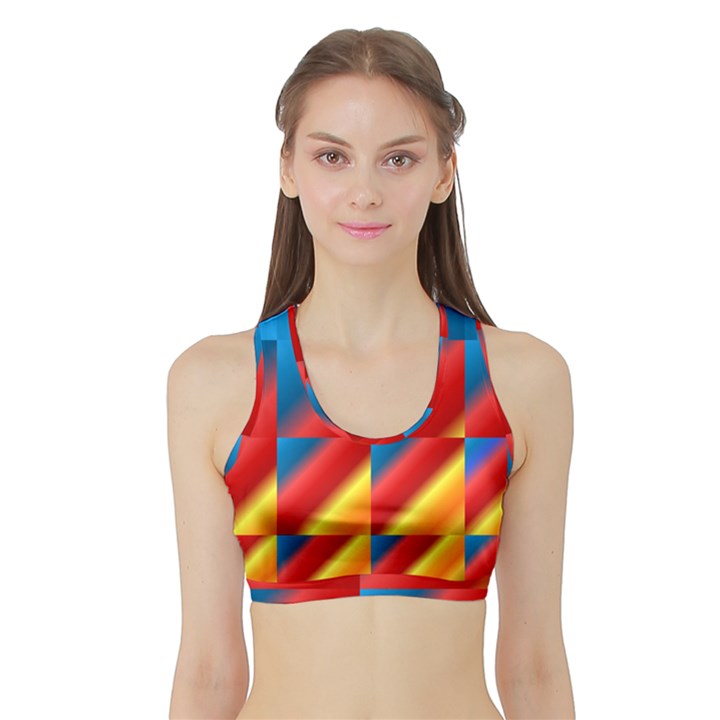 Gradient Map Filter Pack Table Sports Bra with Border