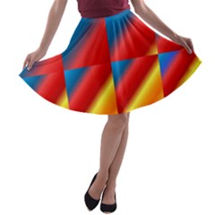 Gradient Map Filter Pack Table A-line Skater Skirt by Simbadda