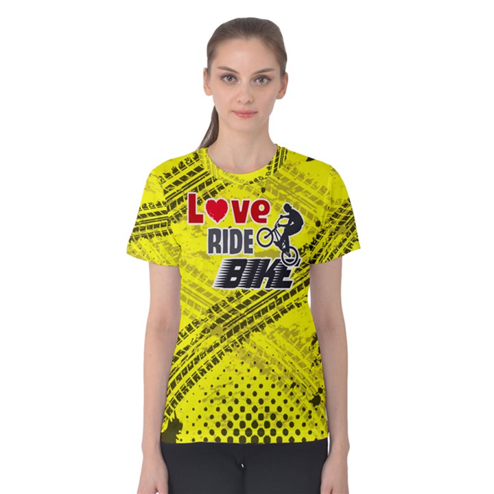 Love ride Bike Fitness Women s Cotton Tee