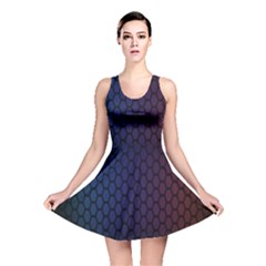 Hexagon Colorful Pattern Gradient Honeycombs Reversible Skater Dress by Simbadda