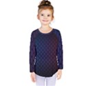 Hexagon Colorful Pattern Gradient Honeycombs Kids  Long Sleeve Tee View1